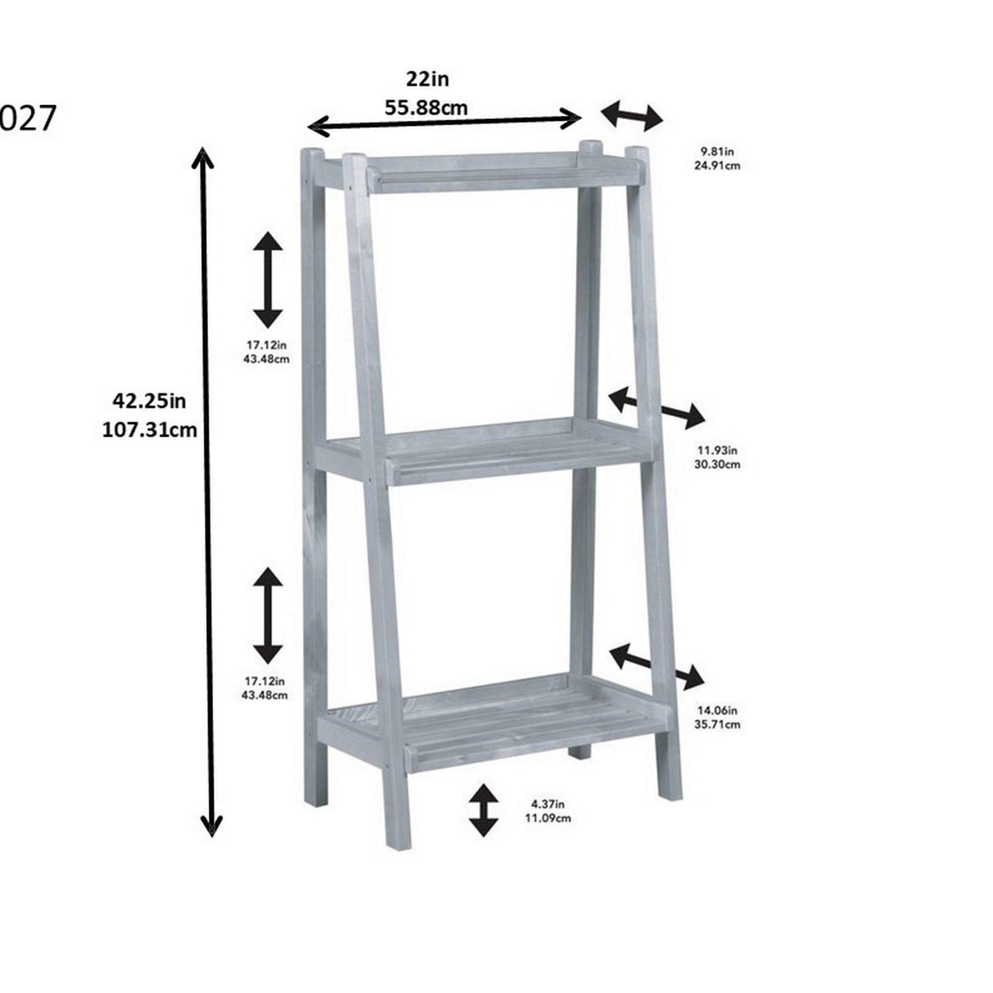 42" Bookcase with 3 Shelves in Espresso - AFS