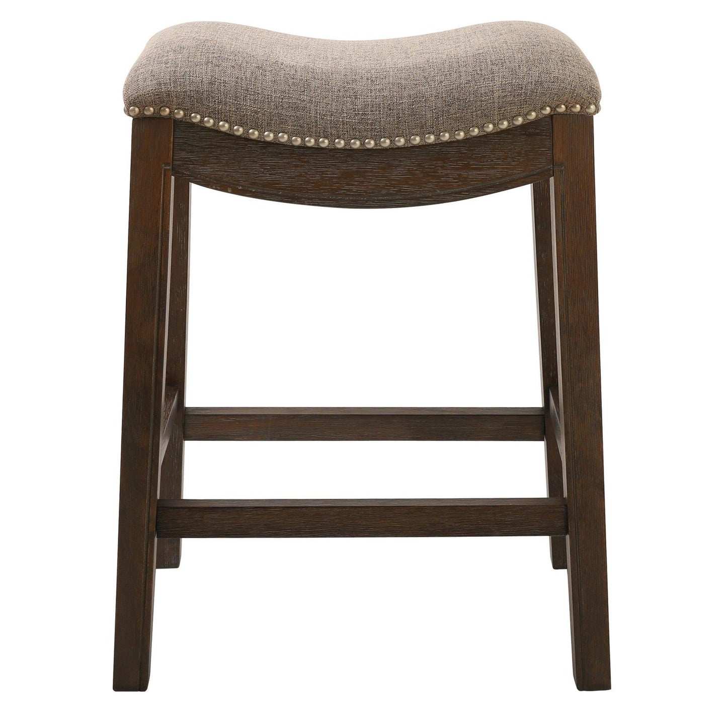 Counter Height Saddle Style Taupe Stool - AFS