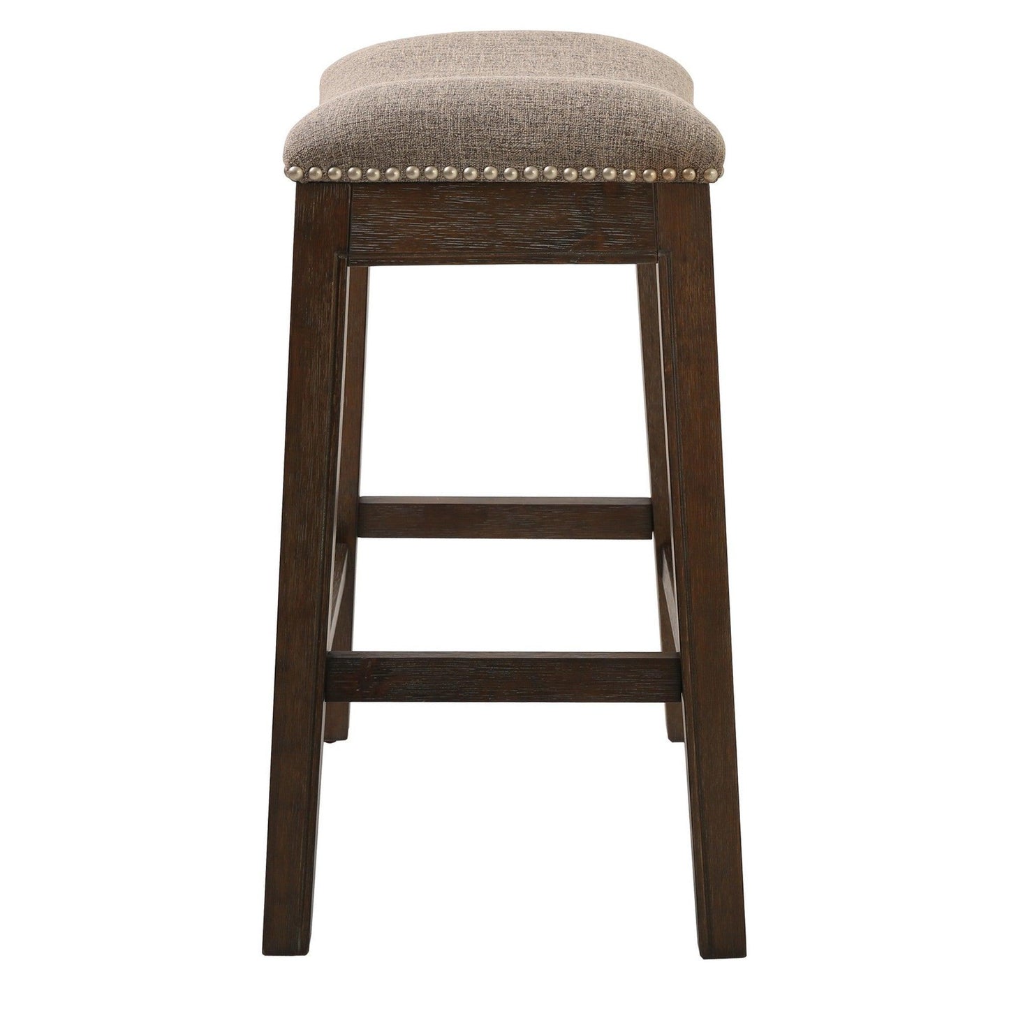 Counter Height Saddle Style Taupe Stool - AFS