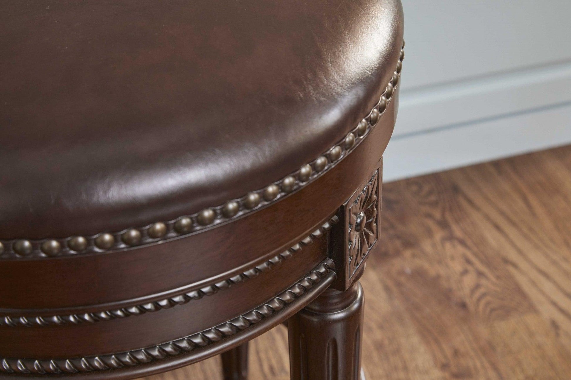 Counter Height Stool in Distressed Walnut Finished - AFS