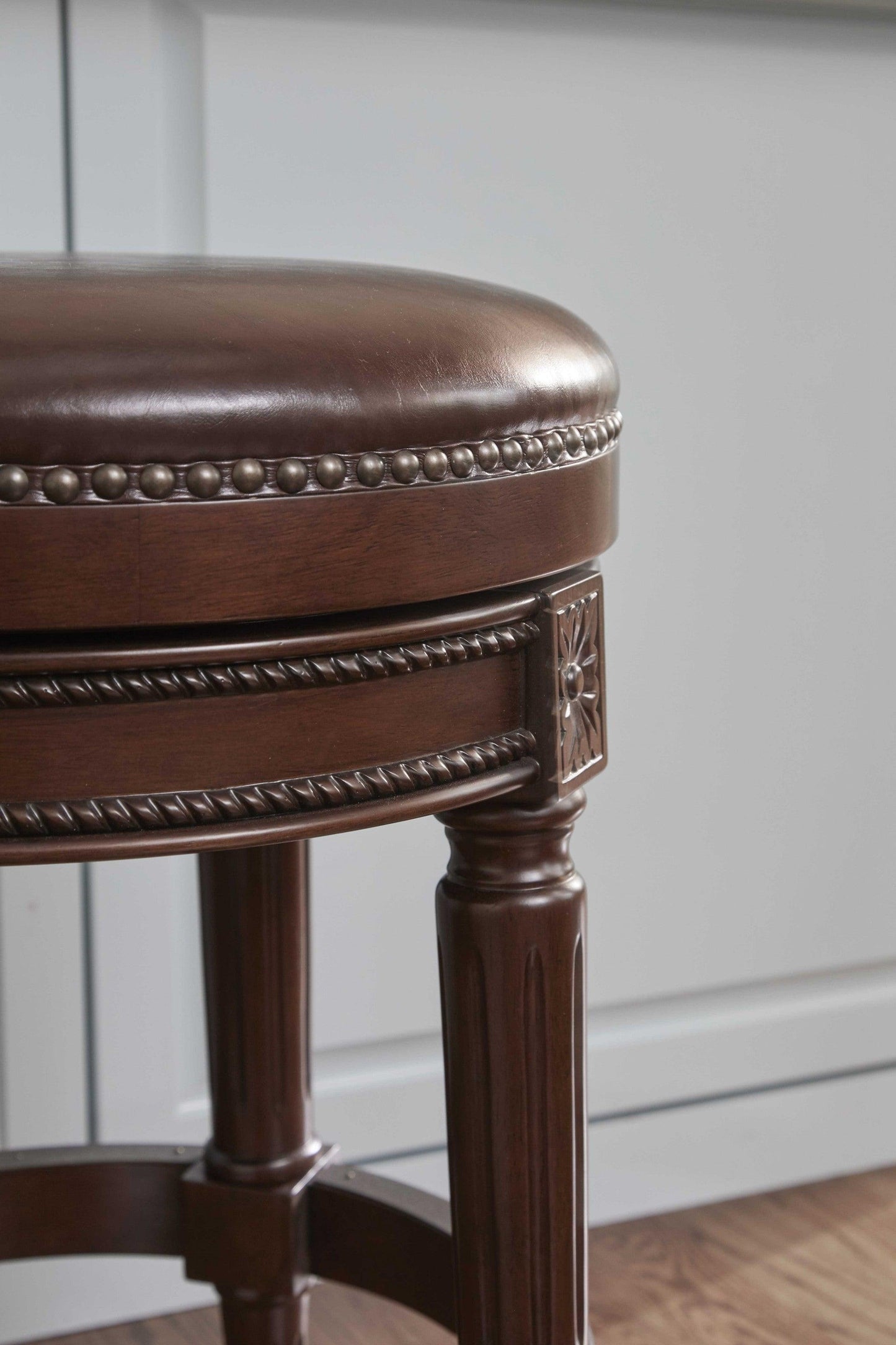 Counter Height Stool in Distressed Walnut Finished - AFS