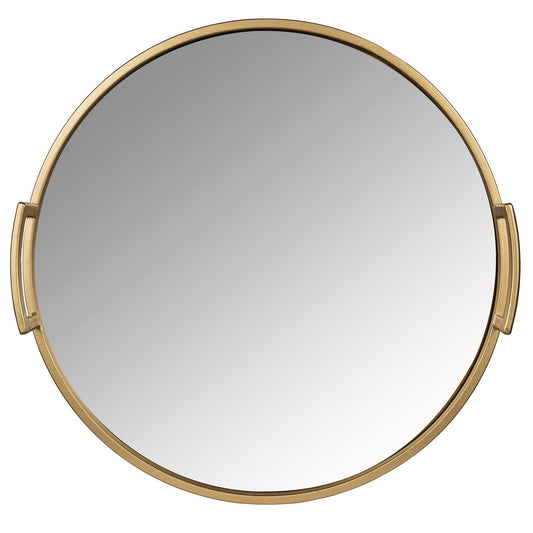 14" Gold Round Mirrored Decorative Tray - AFS