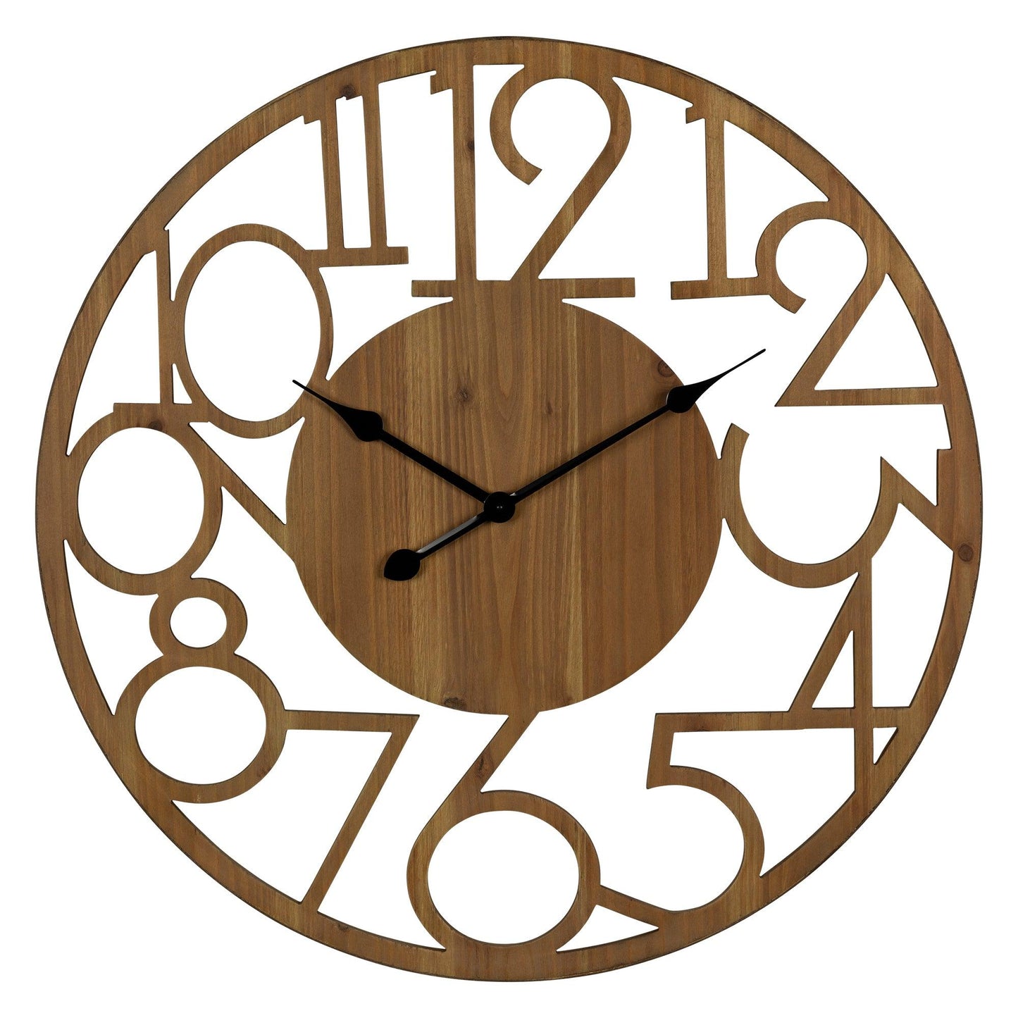 Hand Crafted Modern Natural Wood Wall Clock - AFS