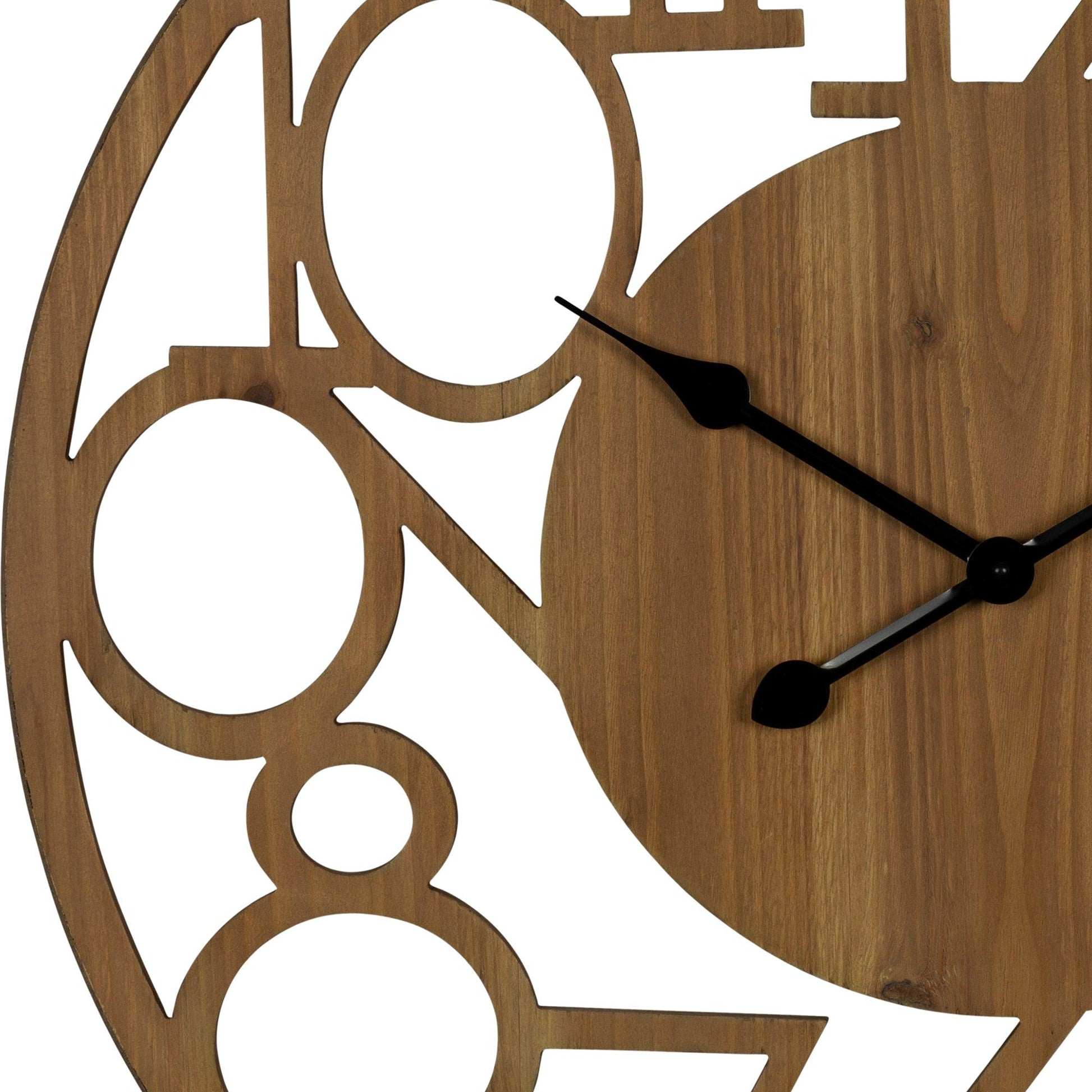 Hand Crafted Modern Natural Wood Wall Clock - AFS