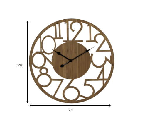 Hand Crafted Modern Natural Wood Wall Clock - AFS