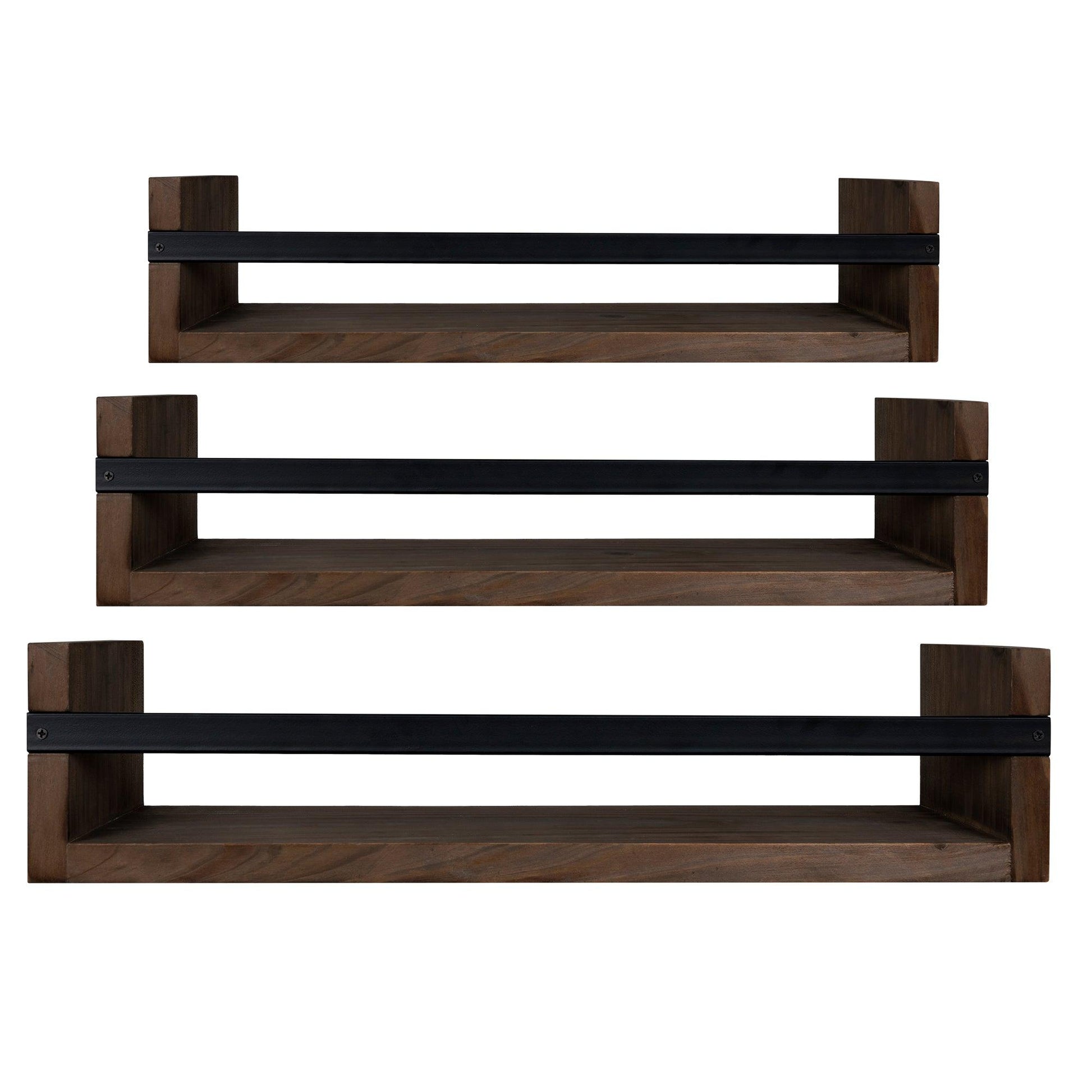 Set of 3 Rustic Floating Shelves - AFS