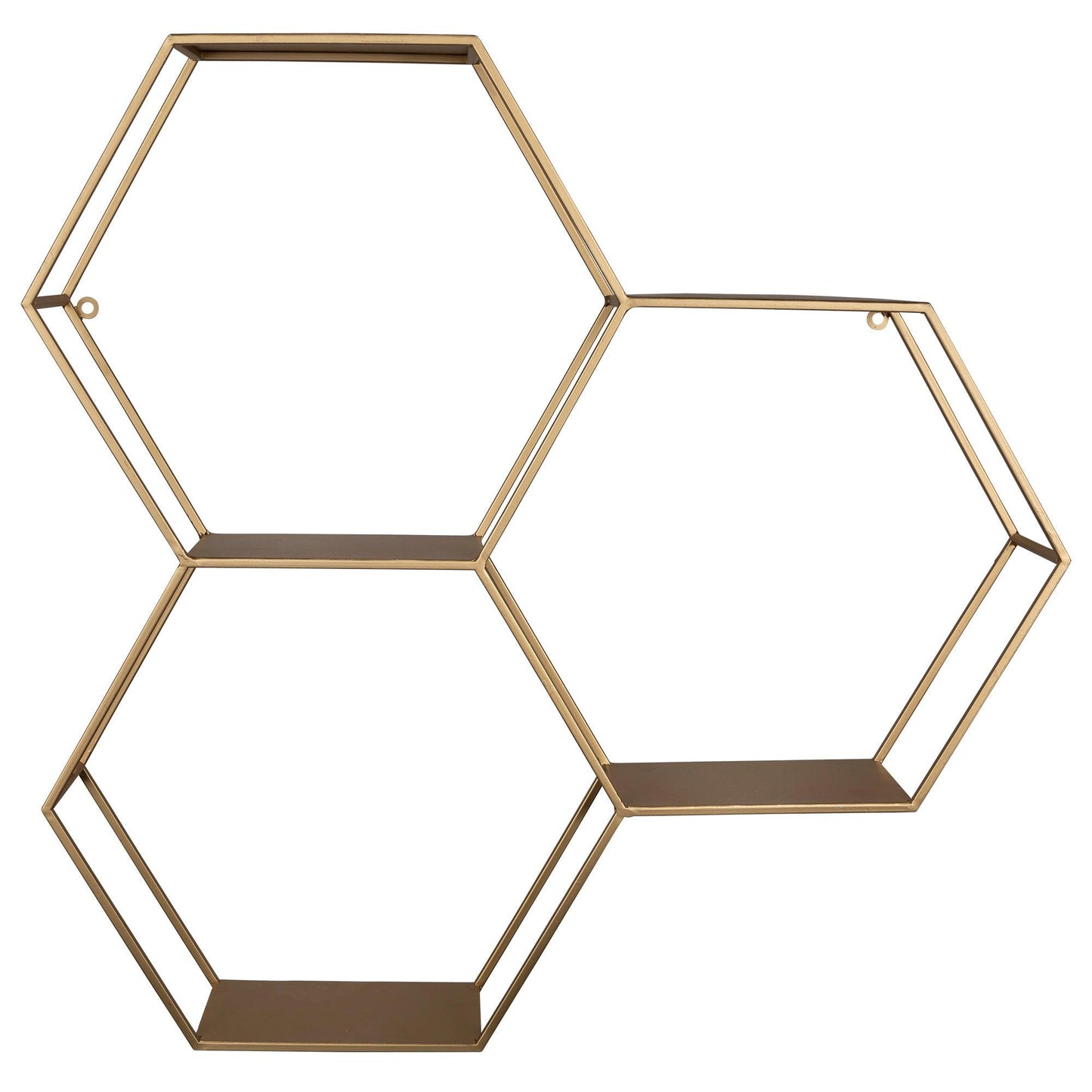 Golden Honeycomb Trio Wall Shelf - AFS