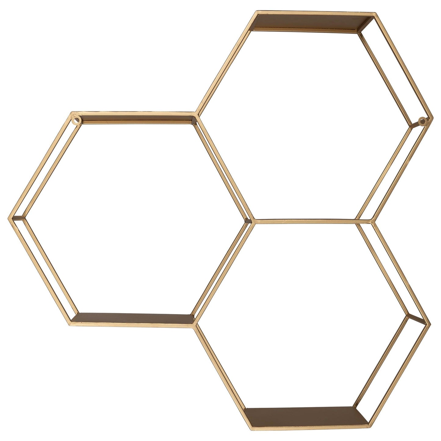 Golden Honeycomb Trio Wall Shelf - AFS