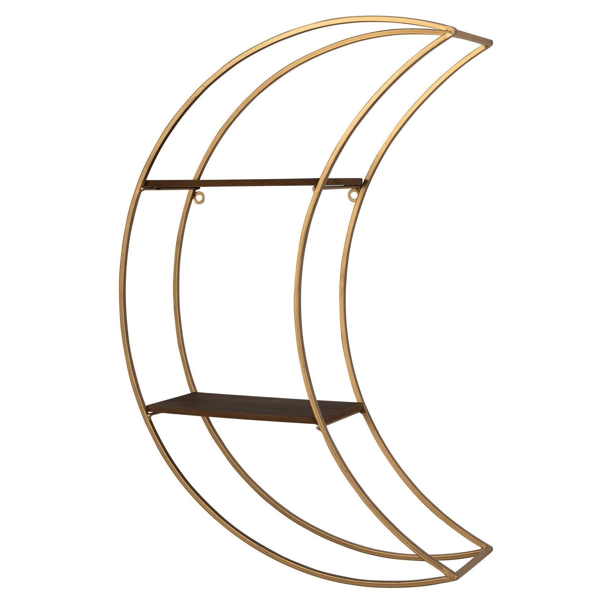 Gold Half Moon Floating Shelf - AFS