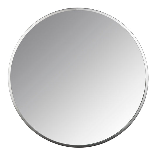 Minimalist Silver Round Wall Mirror - AFS