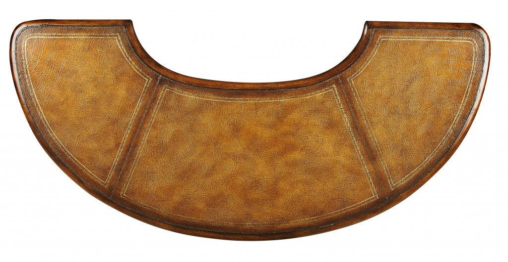 Classic Crescent Shape Leather Top Desk - AFS