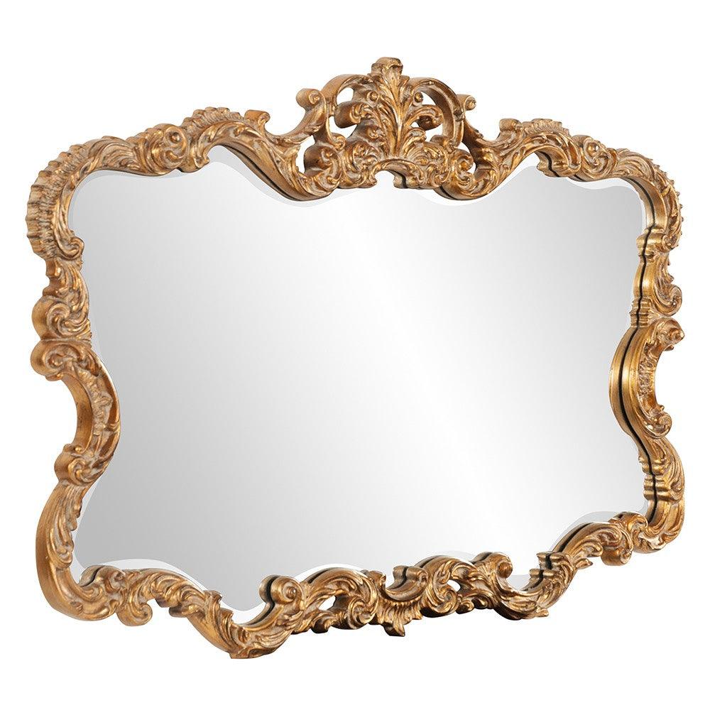 Gold Leaf Mirror with Decorative Textured Frame - AFS