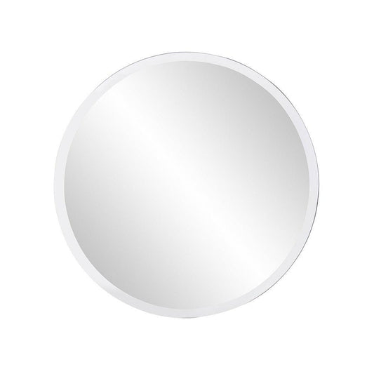 12" x 12" Minimalist Round Mirror with Beveled Edge - AFS