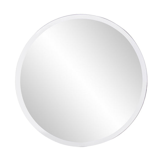 28" x 28" Minimalist Round Mirror with Beveled Edge - AFS