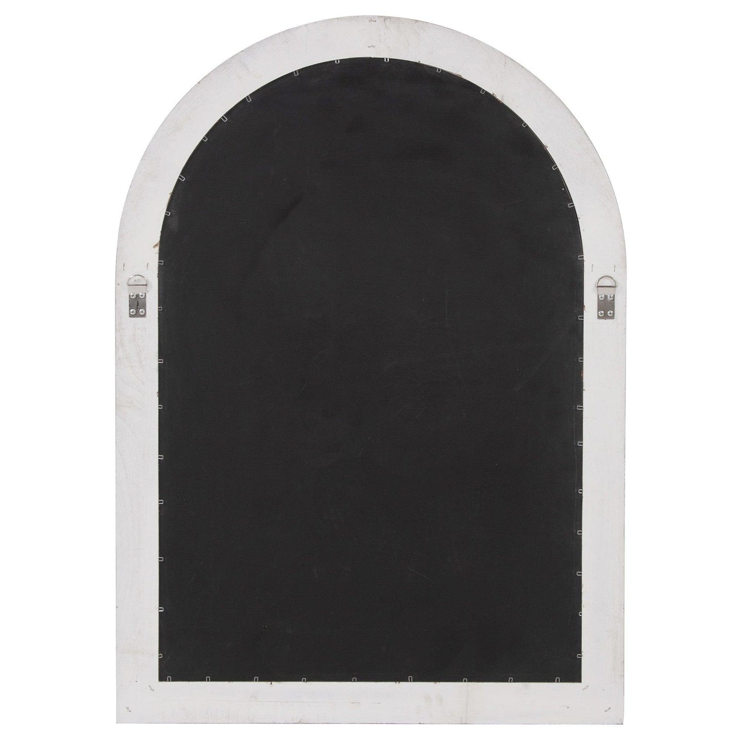 White Washed Mirror with Arched Panel Window Design - AFS