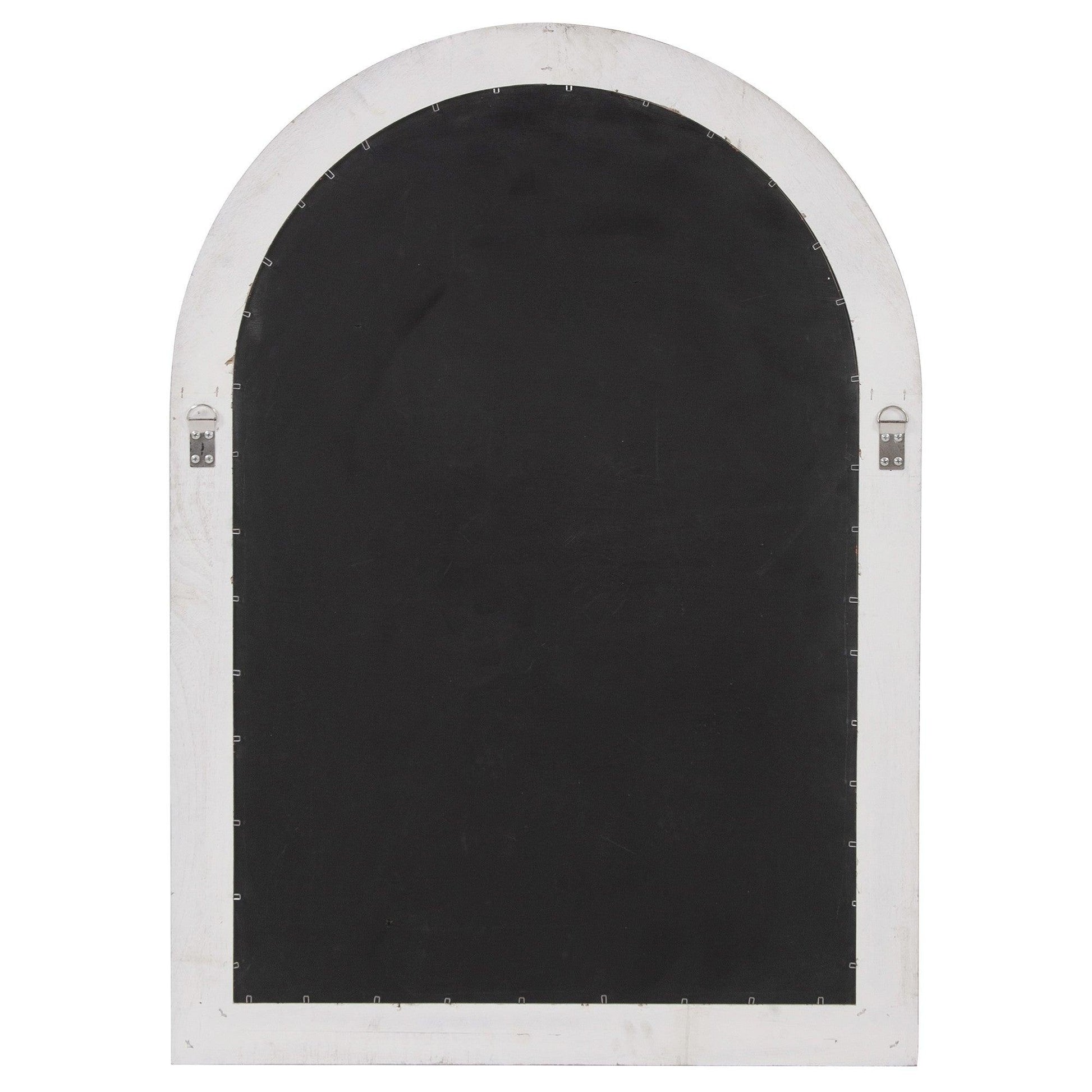 White Washed Mirror with Arched Panel Window Design - AFS