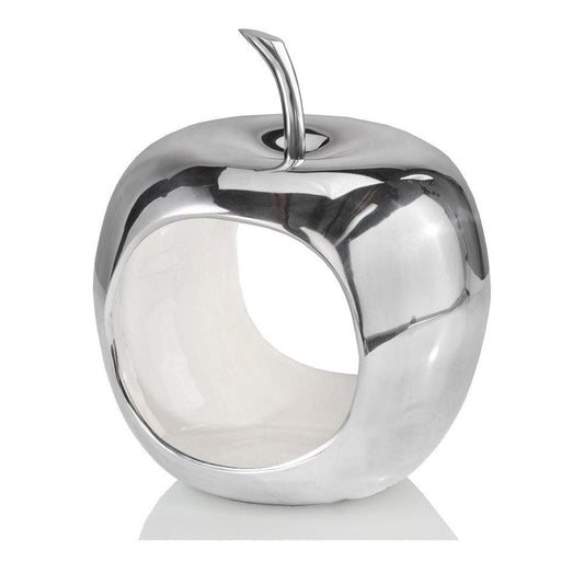 Apple Shaped Aluminum Decorative Accent Bowl - AFS