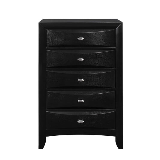 Black Chest with 5 Chambared Drawer - AFS