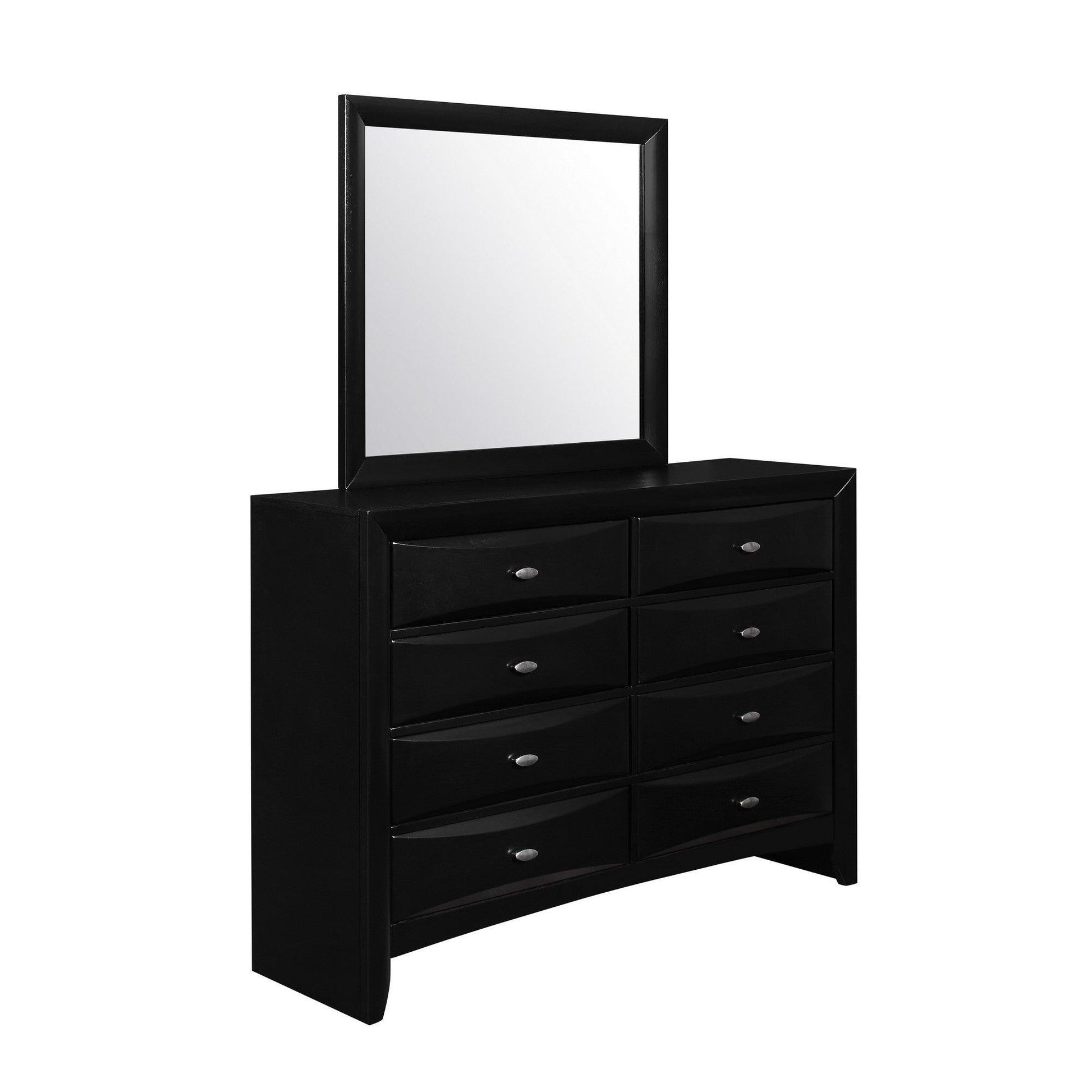 Black Dresser with 5 Chambared Drawer - AFS