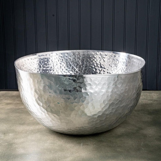 Handcrafted Hammered Stainless Steel Square Centerpiece Bowl - AFS