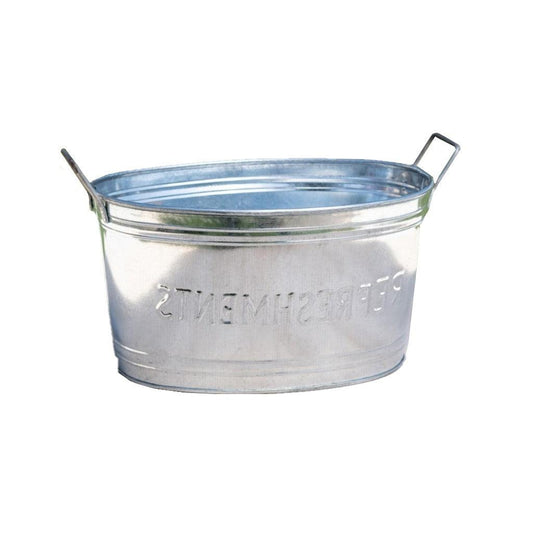 Refreshments Oval Stainles Steel Galvanized Beverage Tub - AFS