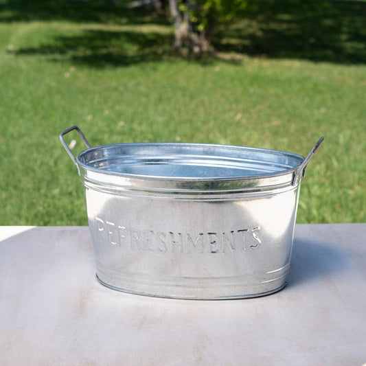 Refreshments Oval Stainles Steel Galvanized Beverage Tub - AFS