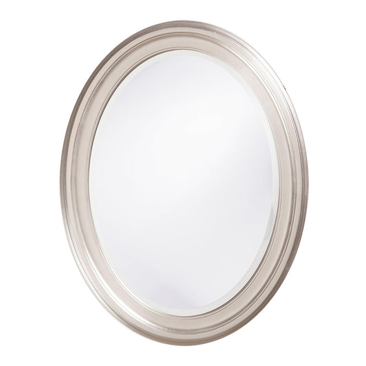 Modern Wall Mirror with Silver Leaf Frame - AFS