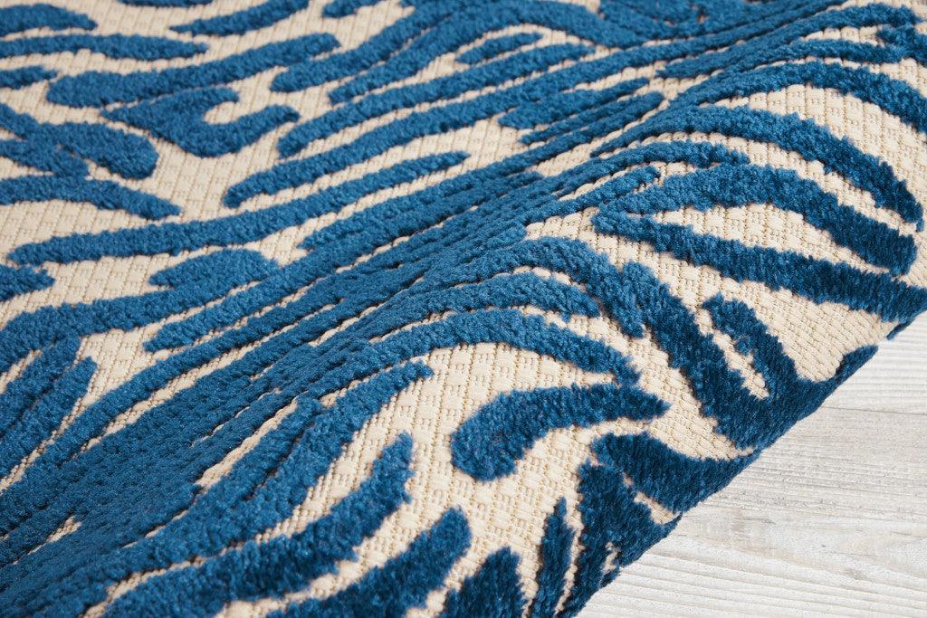 3' x 4' Tropical Blue Abstract Indoor Outdoor Area Rug - AFS