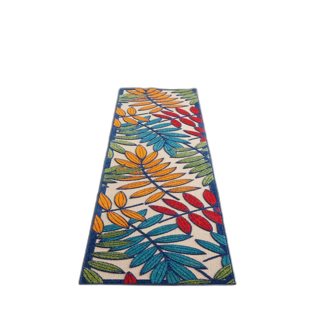 6?x 9? Multicolored Leaves Indoor Outdoor Area Rug - AFS