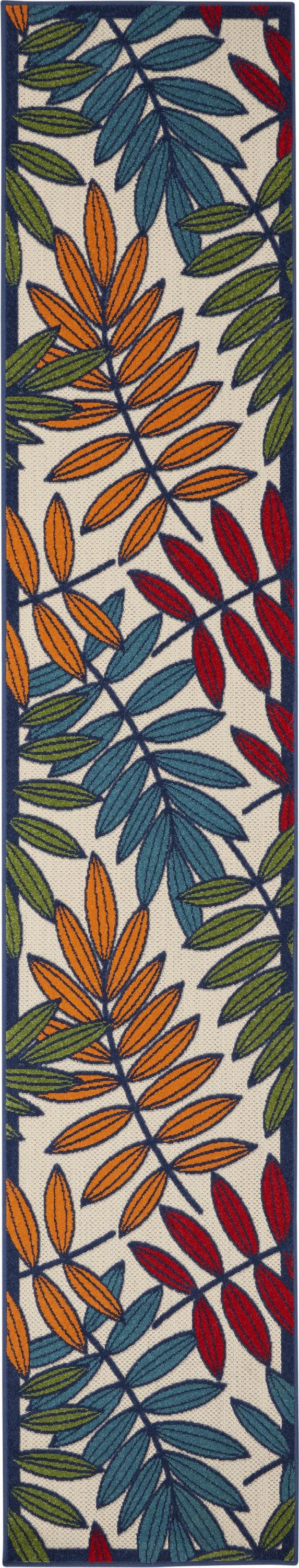 6?x 9? Multicolored Leaves Indoor Outdoor Area Rug - AFS