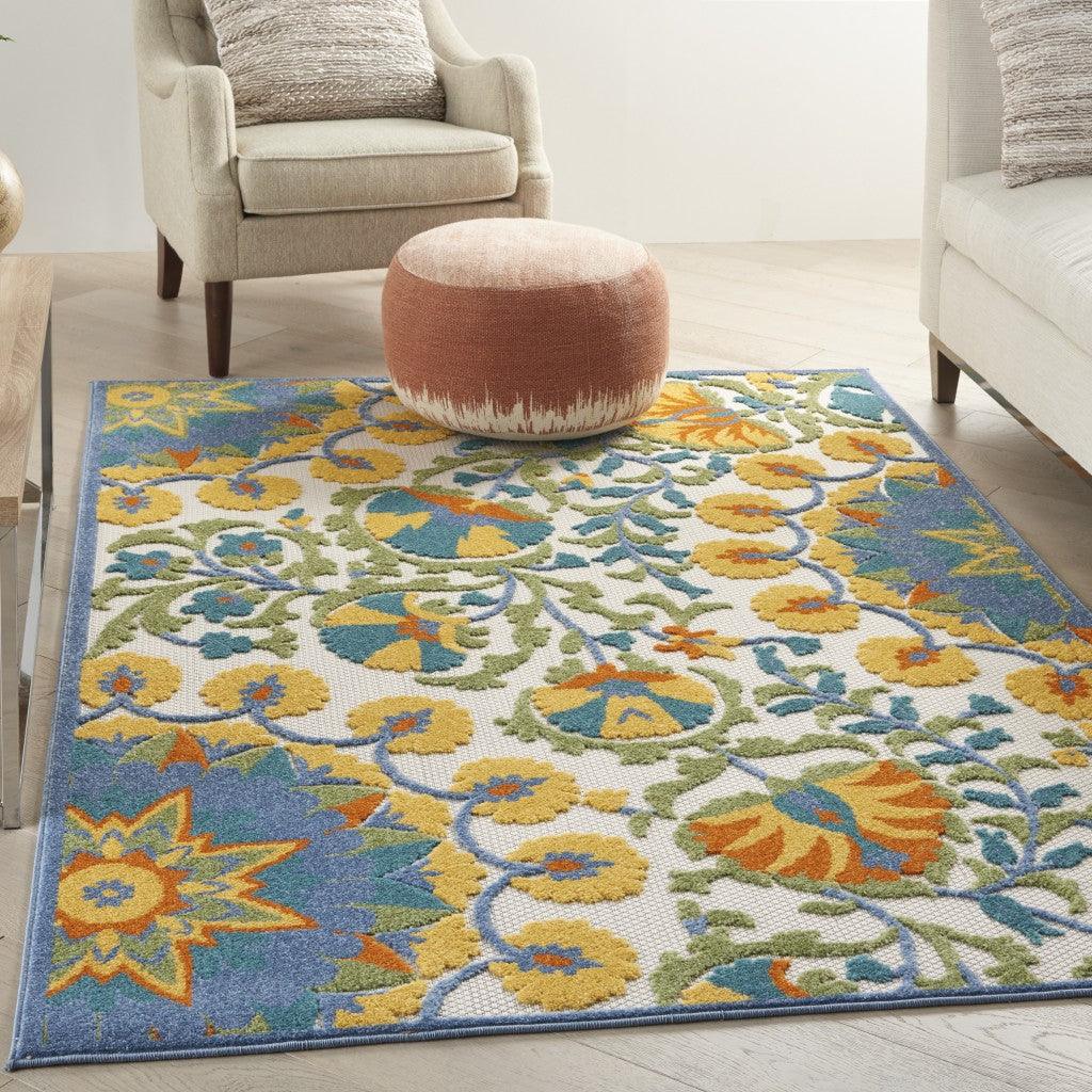 8? x 11' Multi Medallion Indoor Outdoor Area Rug - AFS