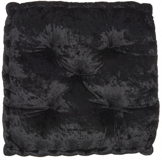 24" Black Silky Soft Velvet Throw Pillow - AFS