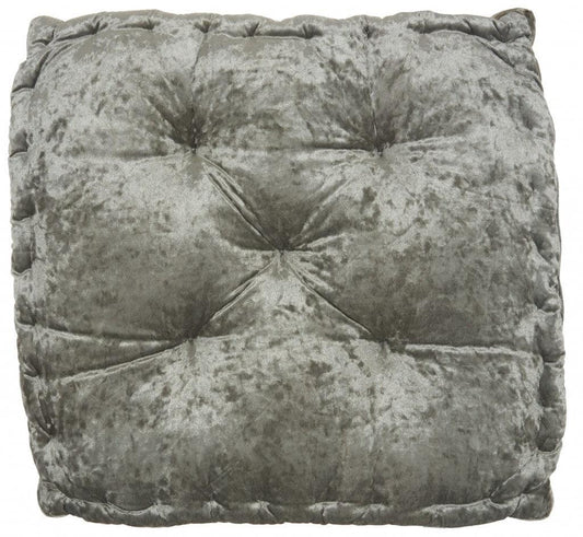 24" Grey Silky Soft Velvet Throw Pillow - AFS