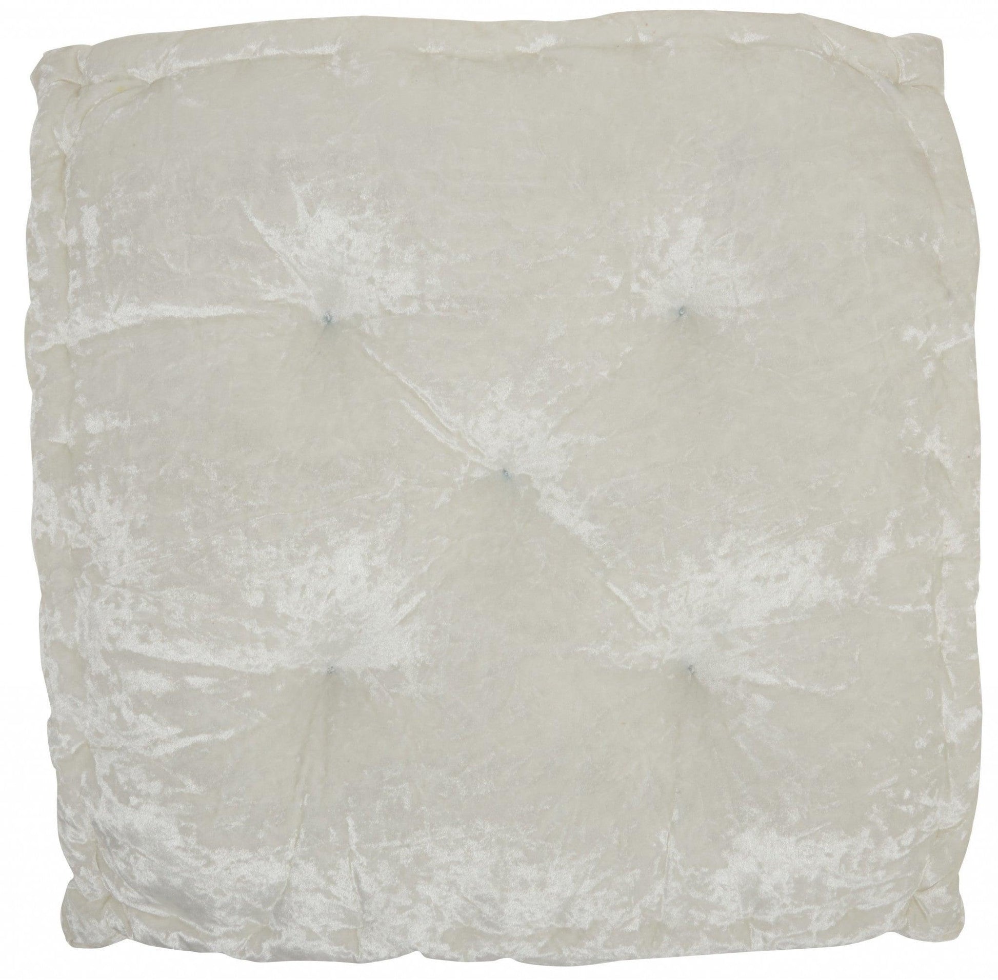 24" Ivory Silky Soft Velvet Throw Pillow - AFS