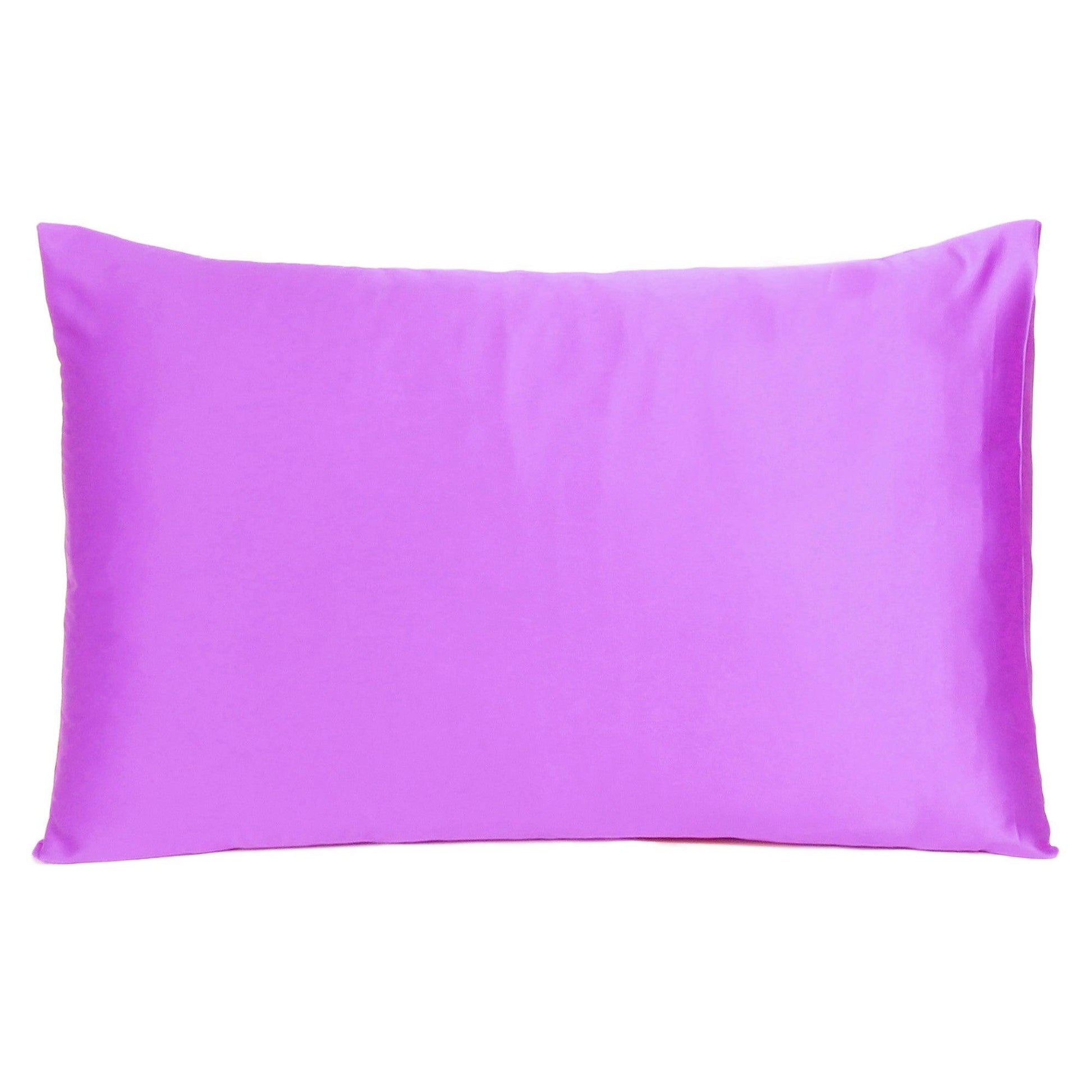 Violet Dreamy Set of 2 Silky Satin Standard Pillowcases - AFS