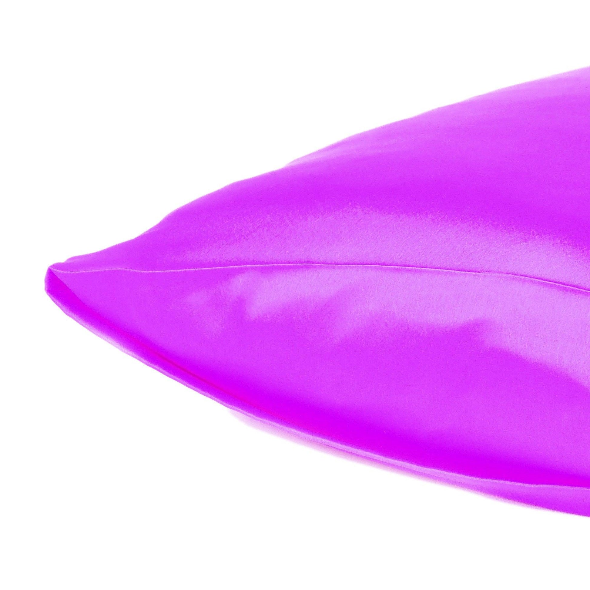 Violet Dreamy Set of 2 Silky Satin Standard Pillowcases - AFS