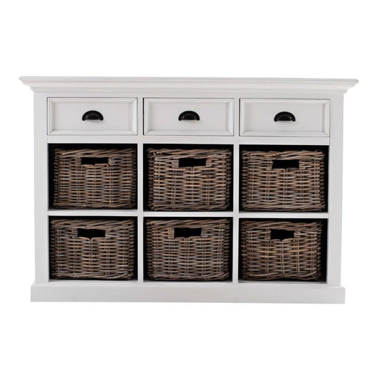 Modern Farmhouse Buffet Server with Basket Set - AFS