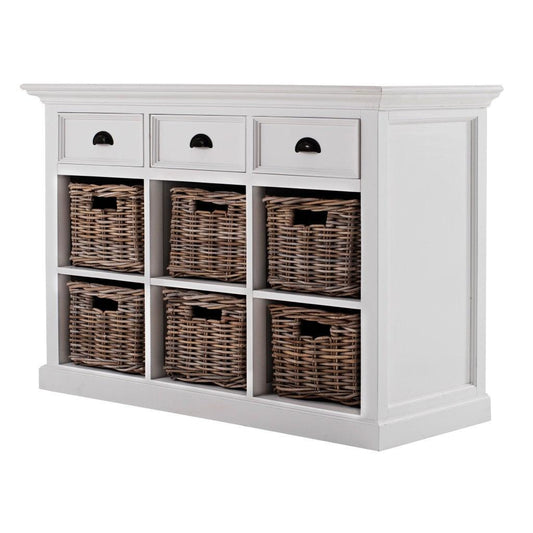 Modern Farmhouse Buffet Server with Basket Set - AFS