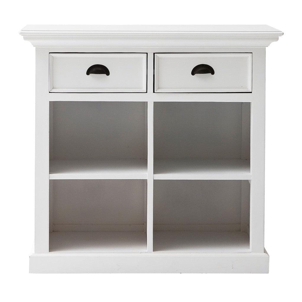 Modern Farmhouse White Medium Accent Cabinet with Baskets - AFS