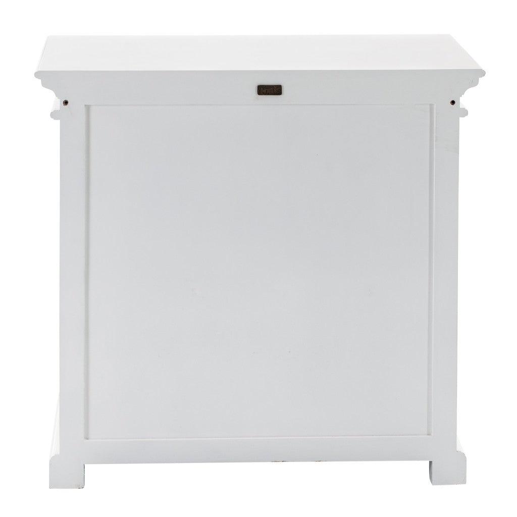 Modern Farm White Glass Door Accent Cabinet - AFS