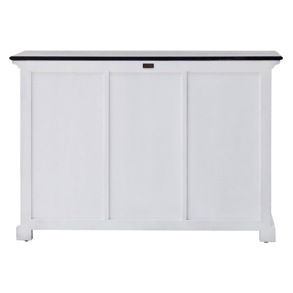 Modern Farmhouse Black and White Large Accent Cabinet - AFS