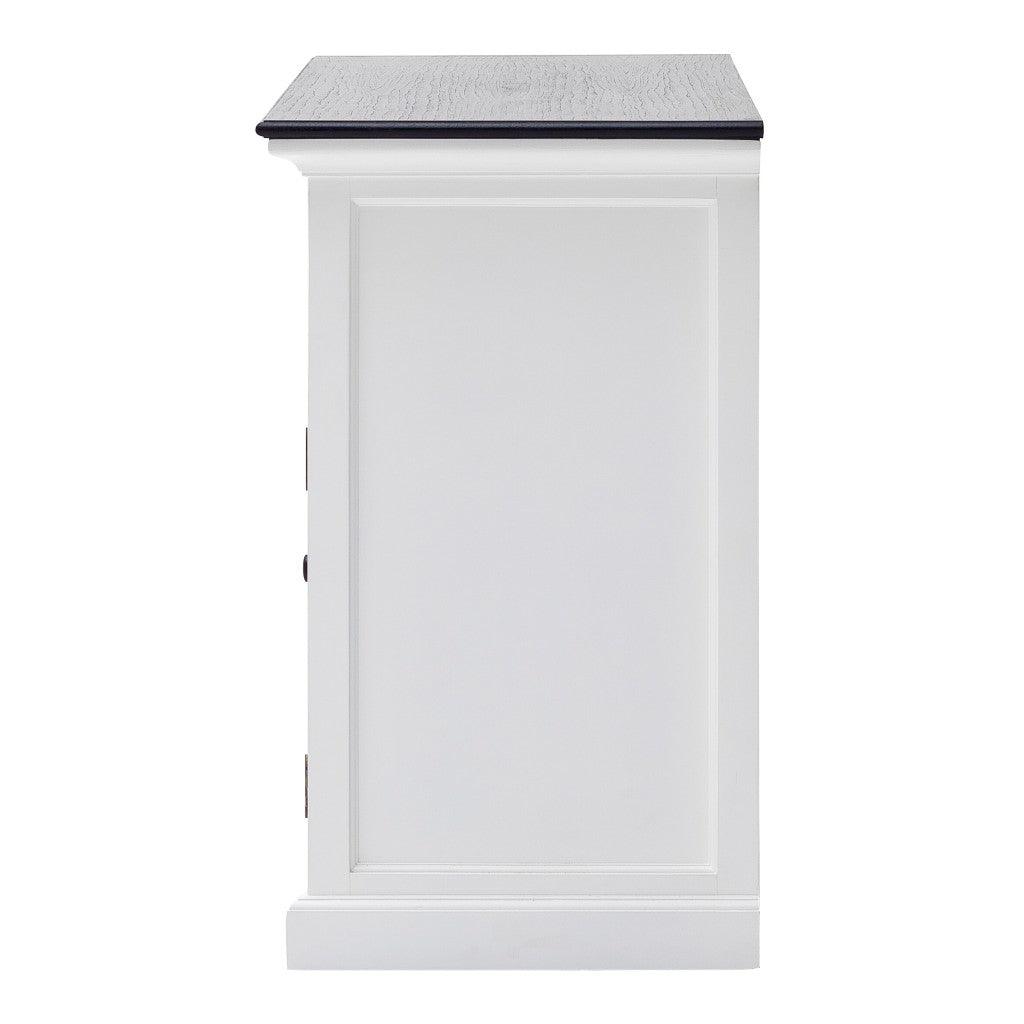 Modern Farmhouse Black and White Large Accent Cabinet - AFS