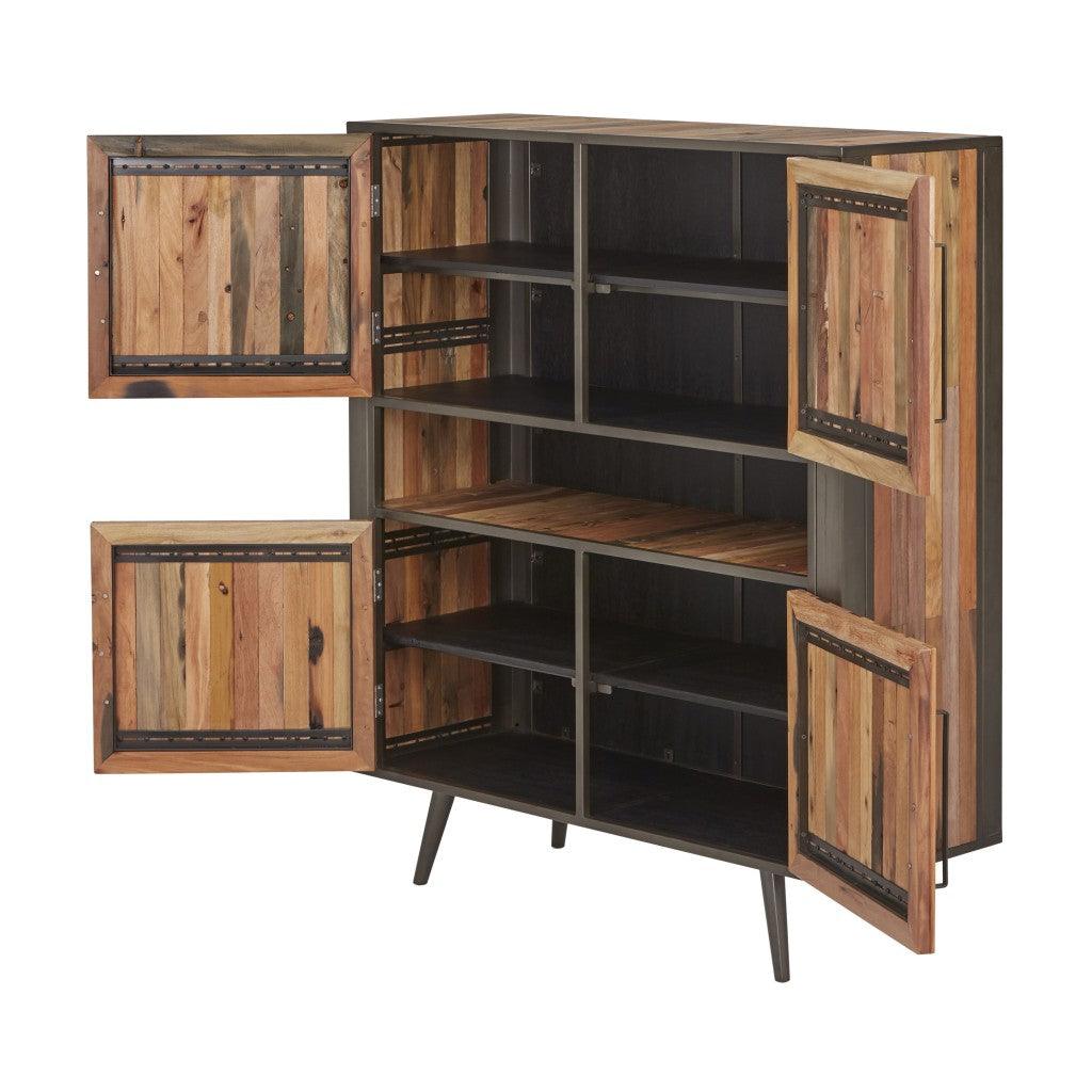 Modern Rustic Double Decker Accent Cabinet - AFS