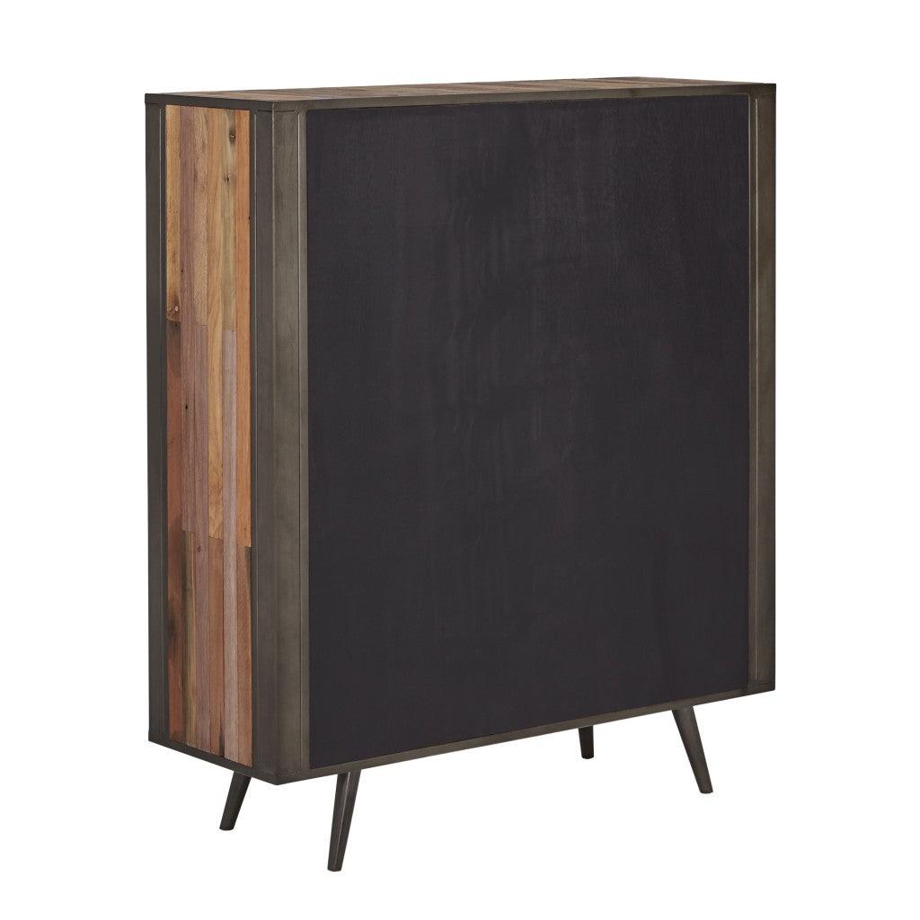 Modern Rustic Double Decker Accent Cabinet - AFS