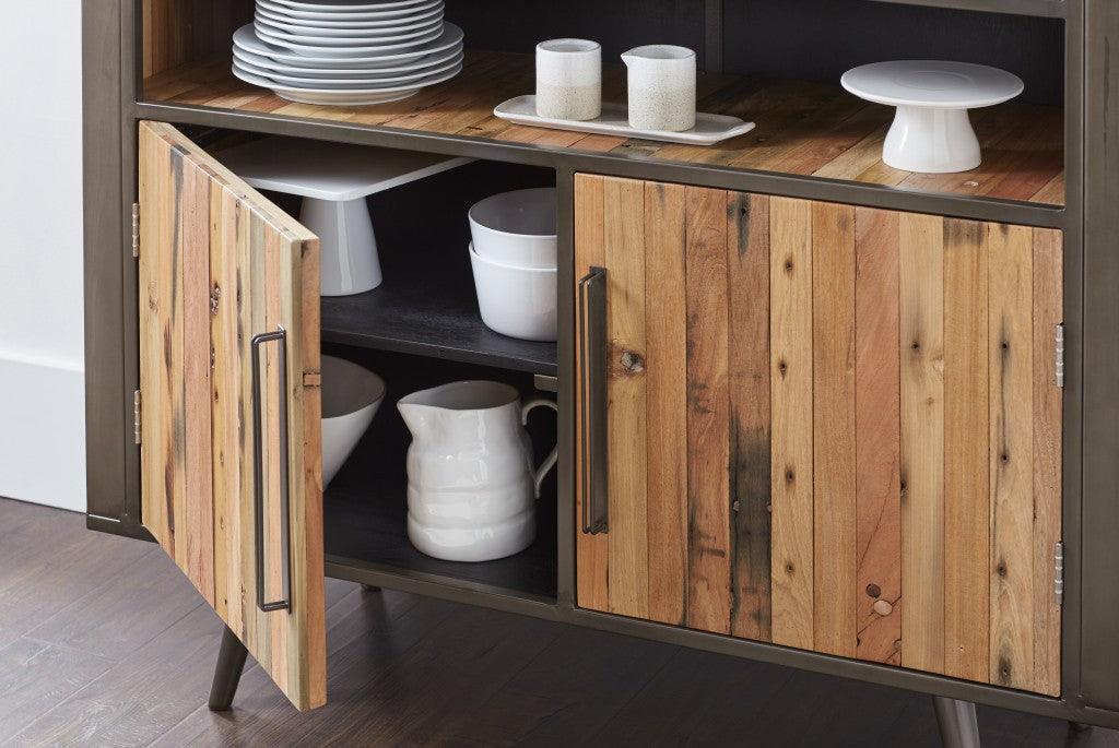 Modern Rustic Double Decker Accent Cabinet - AFS