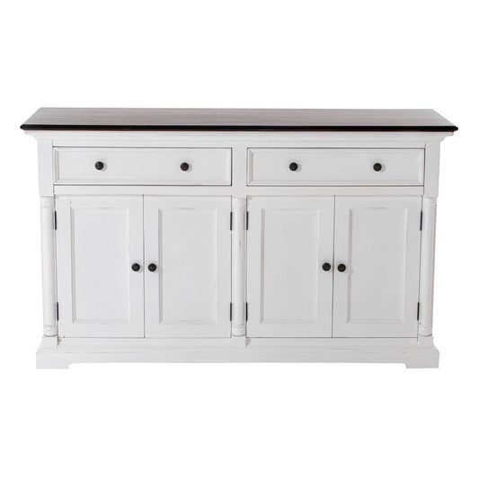 Modern Farm Brown and White Two Door Buffet Server - AFS