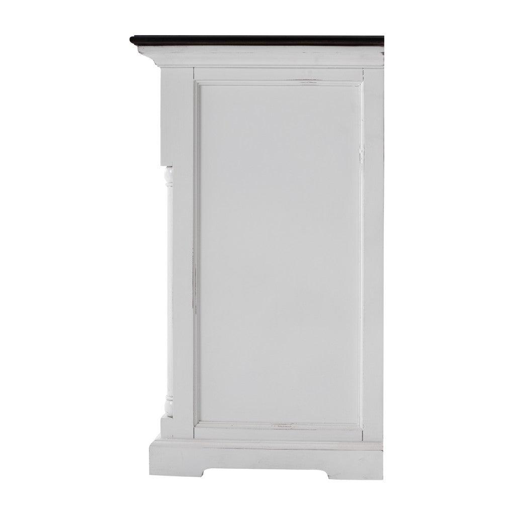 Modern Farm Brown and White Two Door Buffet Server - AFS