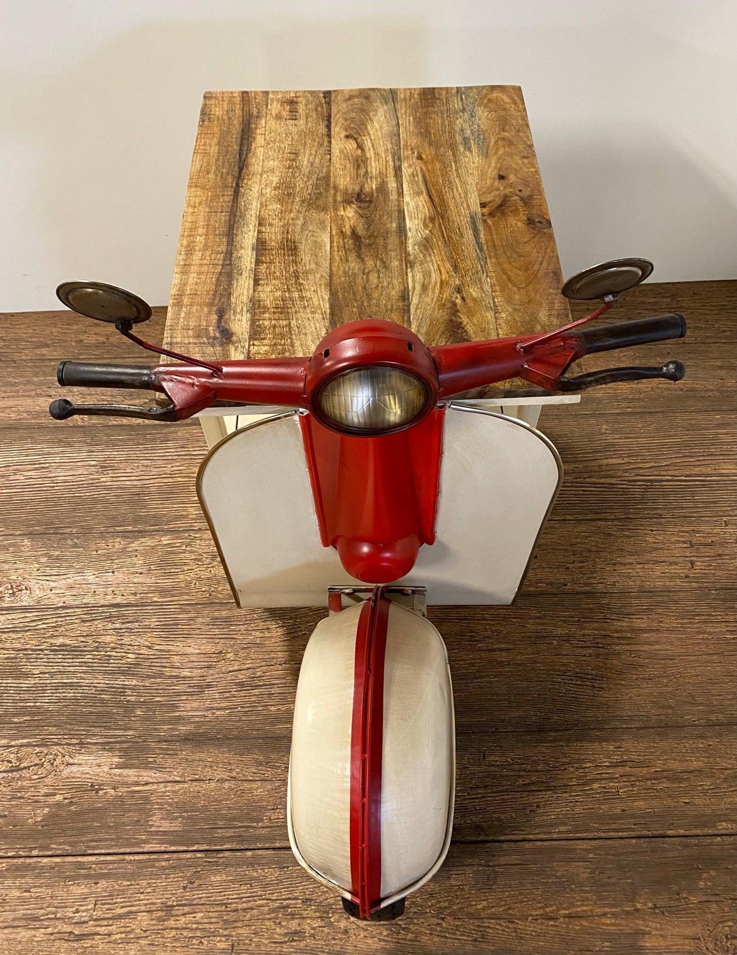 Rustic Red and Vanilla Scooter Cabinet - AFS