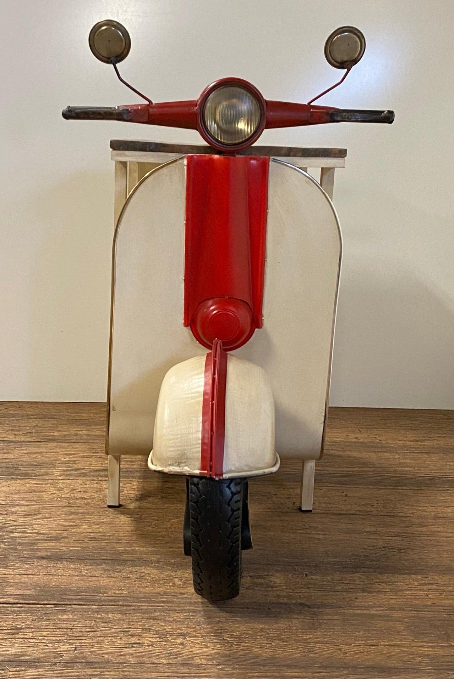 Rustic Red and Vanilla Scooter Cabinet - AFS