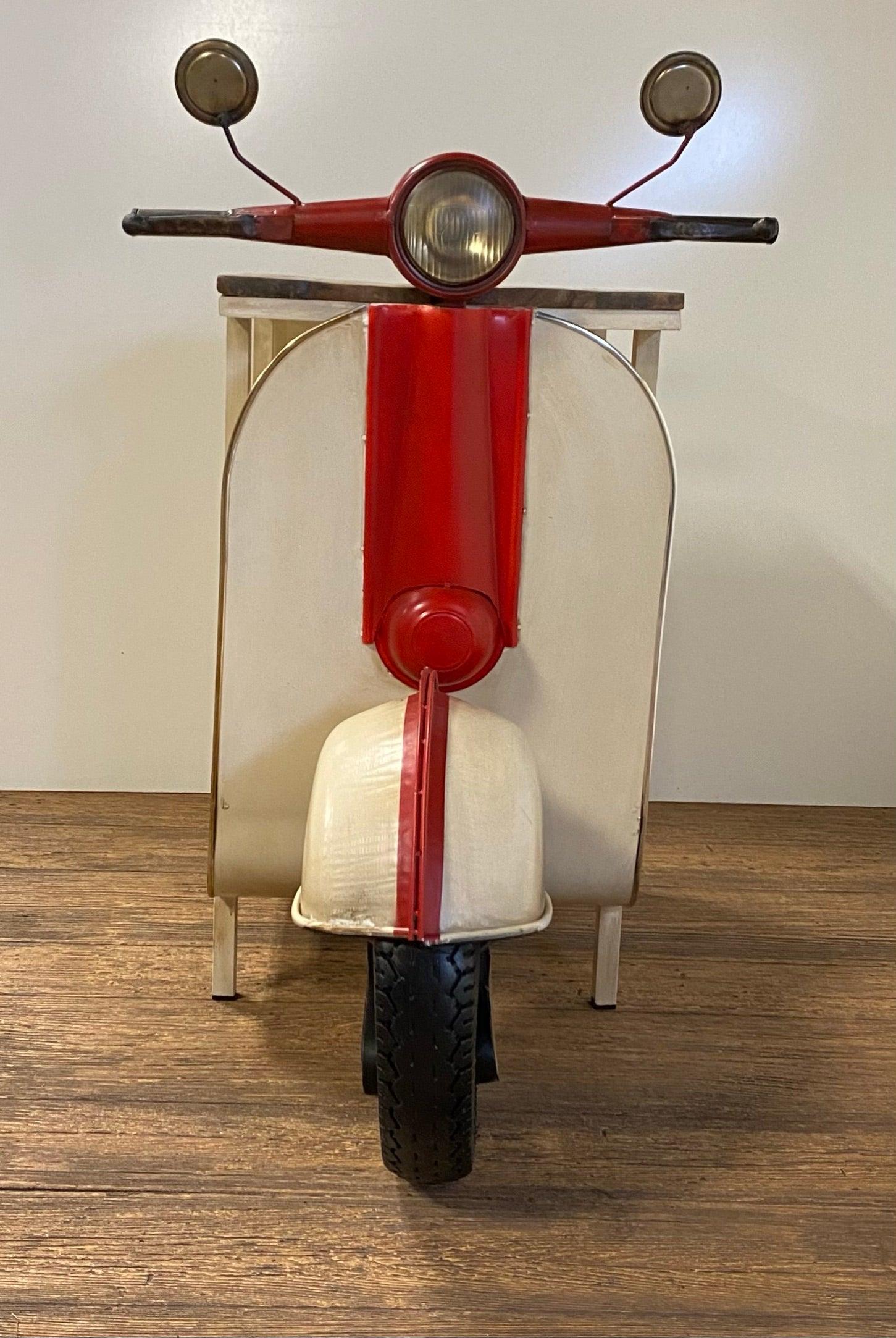 Rustic Red and Vanilla Scooter Cabinet - AFS